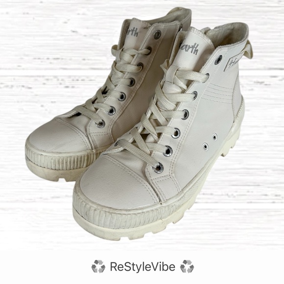 BLOWFISH 4EARTH Women’s Size 11 Shoes Bootie Platform Lug Laces Chunky Mid Ankle - Picture 1 of 16